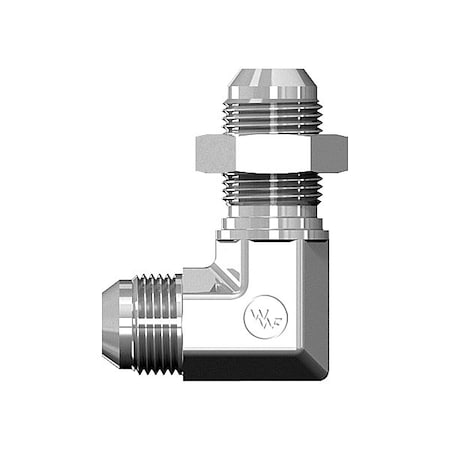 Male JIC To Male JIC Bulkhead 90° Elbow - With Locknut